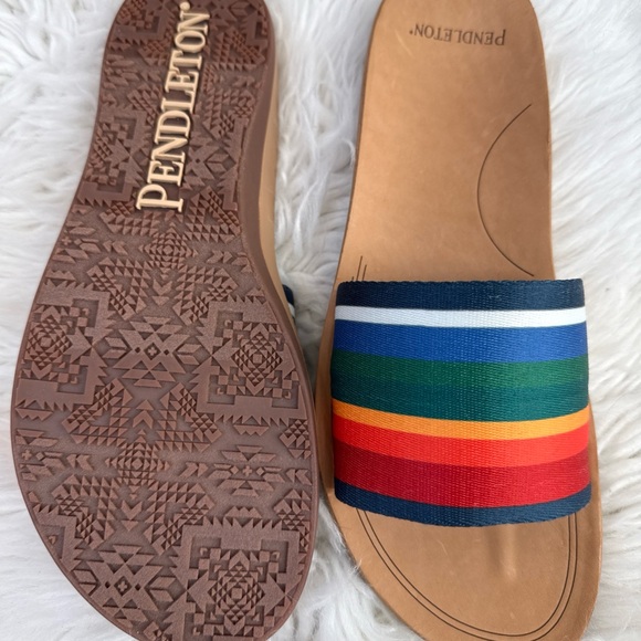 Pendleton Crater Lake National Park Slides Navy Rainbow NEW With Box! - Picture 2 of 6